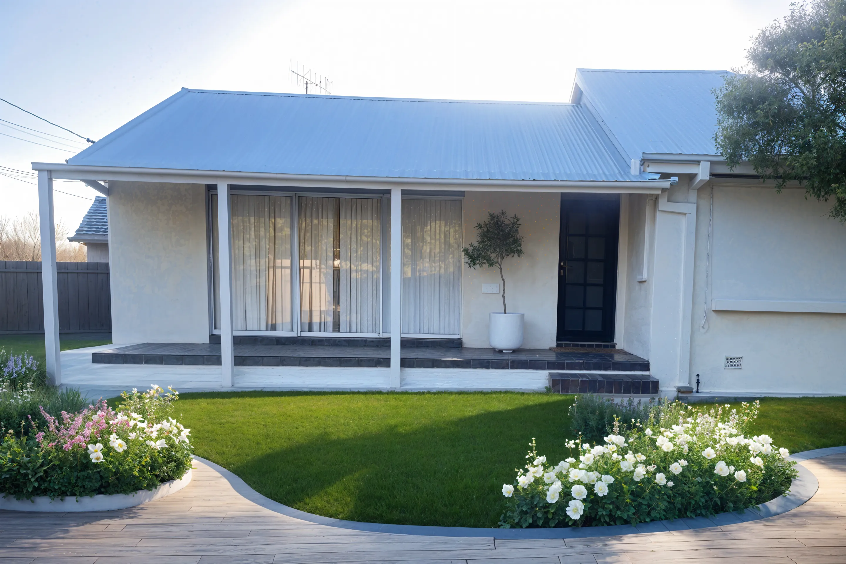 contemporary front yard design