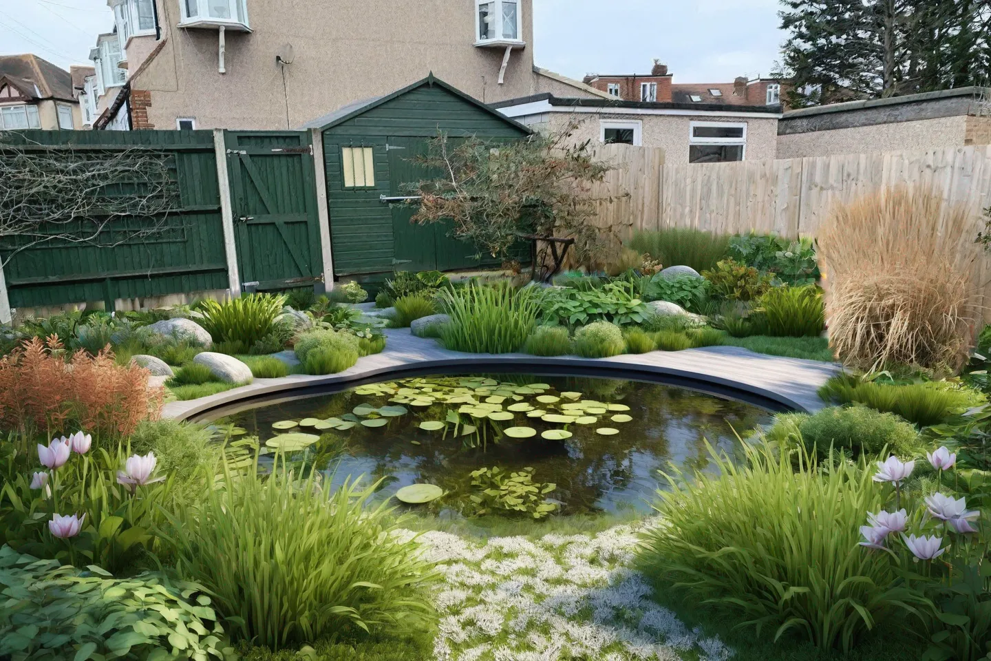 english border garden from an ai garden generator