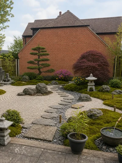 AI yard design for Japanese Zen aesthetic