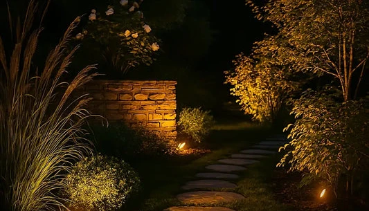 Solar powered garden lighting