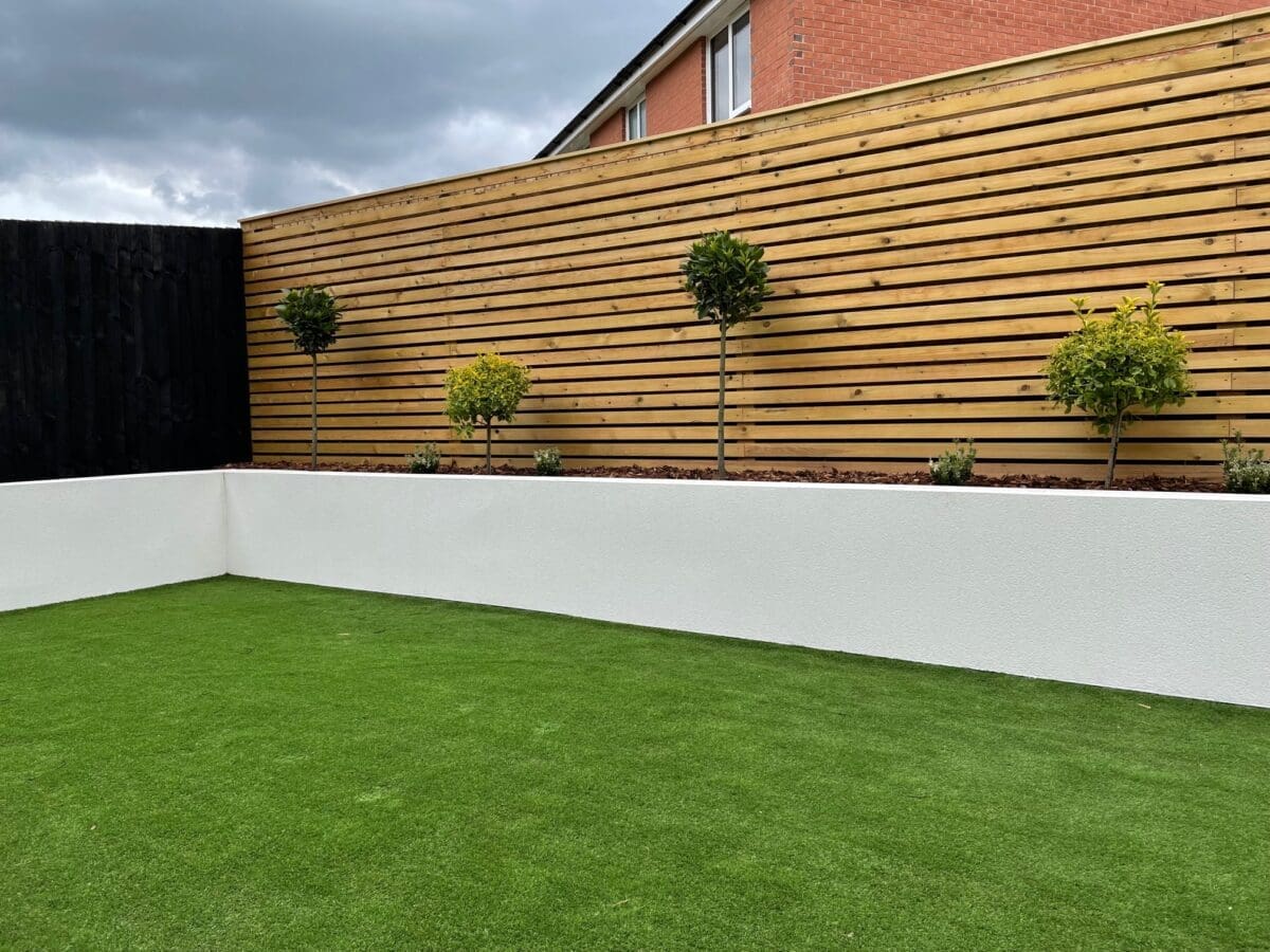 contemporary timber fence