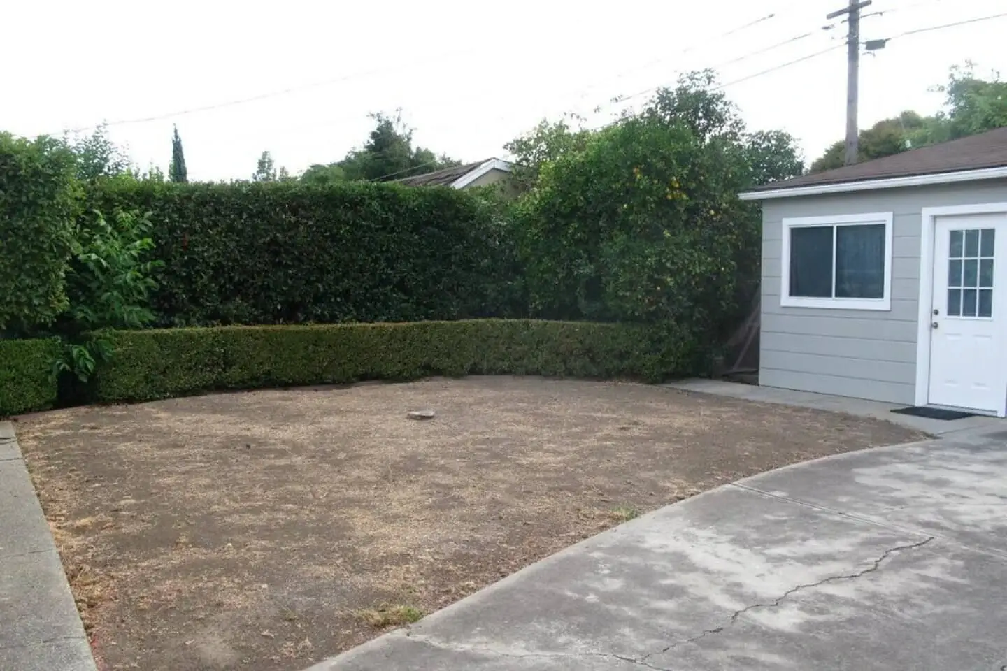 A garden before Rescape AI... A garden in need of landscape design.